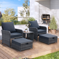 5pcs Patio Furniture Set Grey