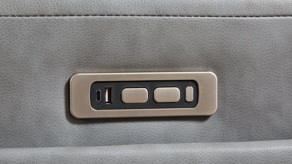 S681 Modern Power Recliner Sectional - Black or Grey