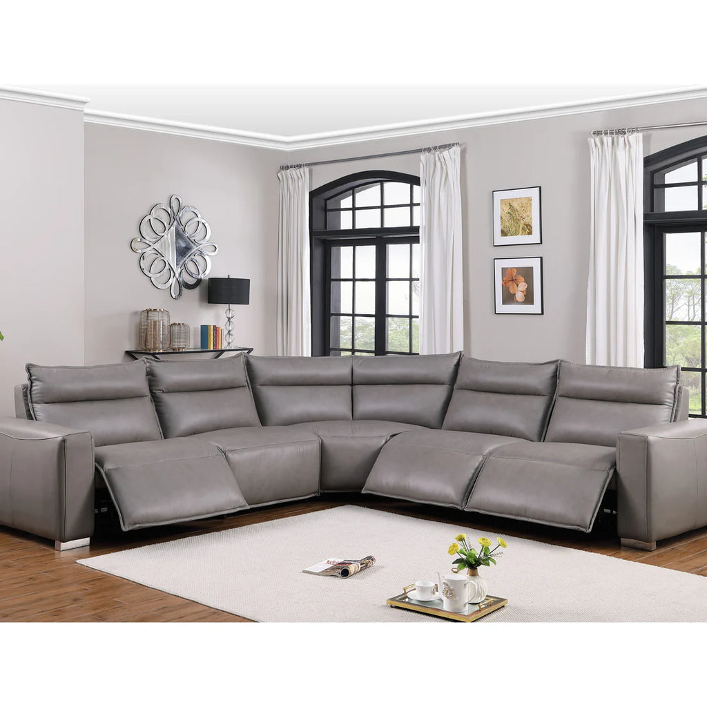 S2025 Innova Recliner Sectional - Camel, Beige or grey