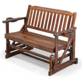 2-Person Outdoor Glider Bench - 2 wood options