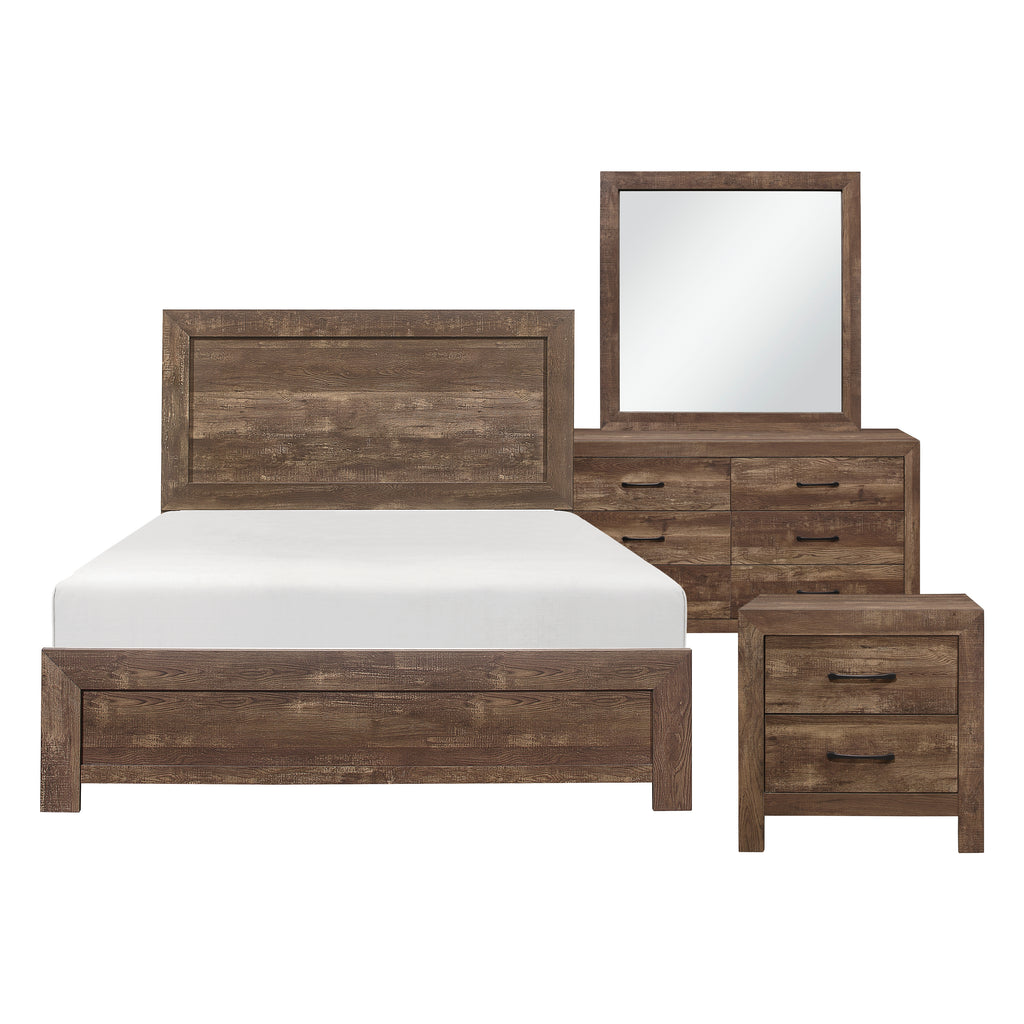 1534 Corbin Rustic Brown Bedroom Set