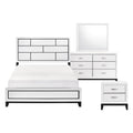 1645 Contemporary White 4‑Pc Bedroom Set