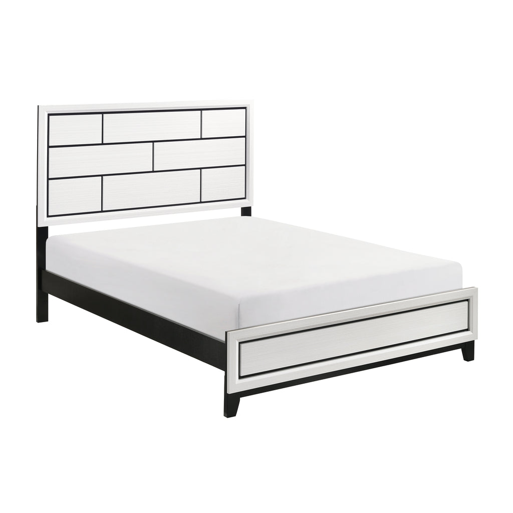 1645 Contemporary White 4‑Pc Bedroom Set