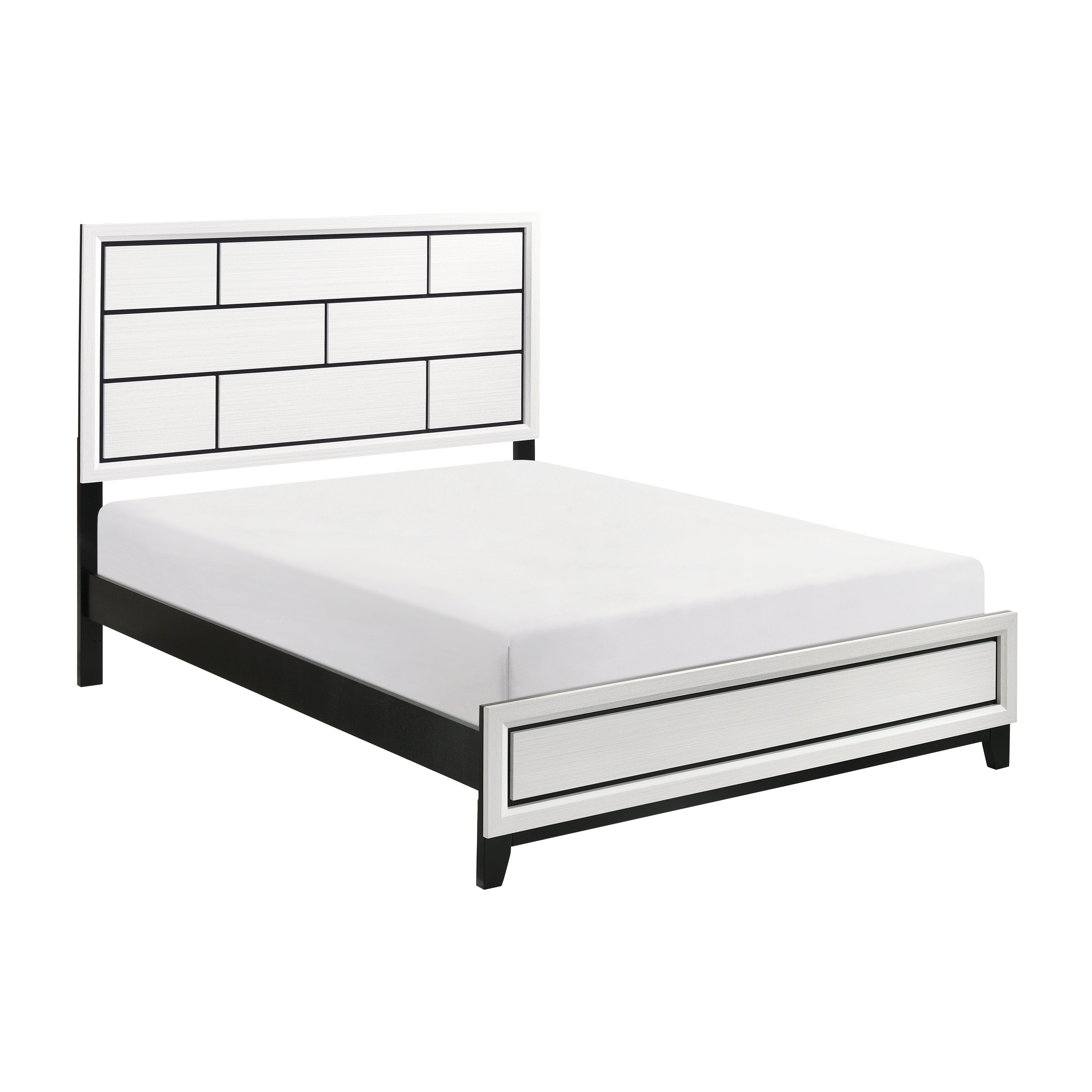 1645 Contemporary White 4‑Pc Bedroom Set