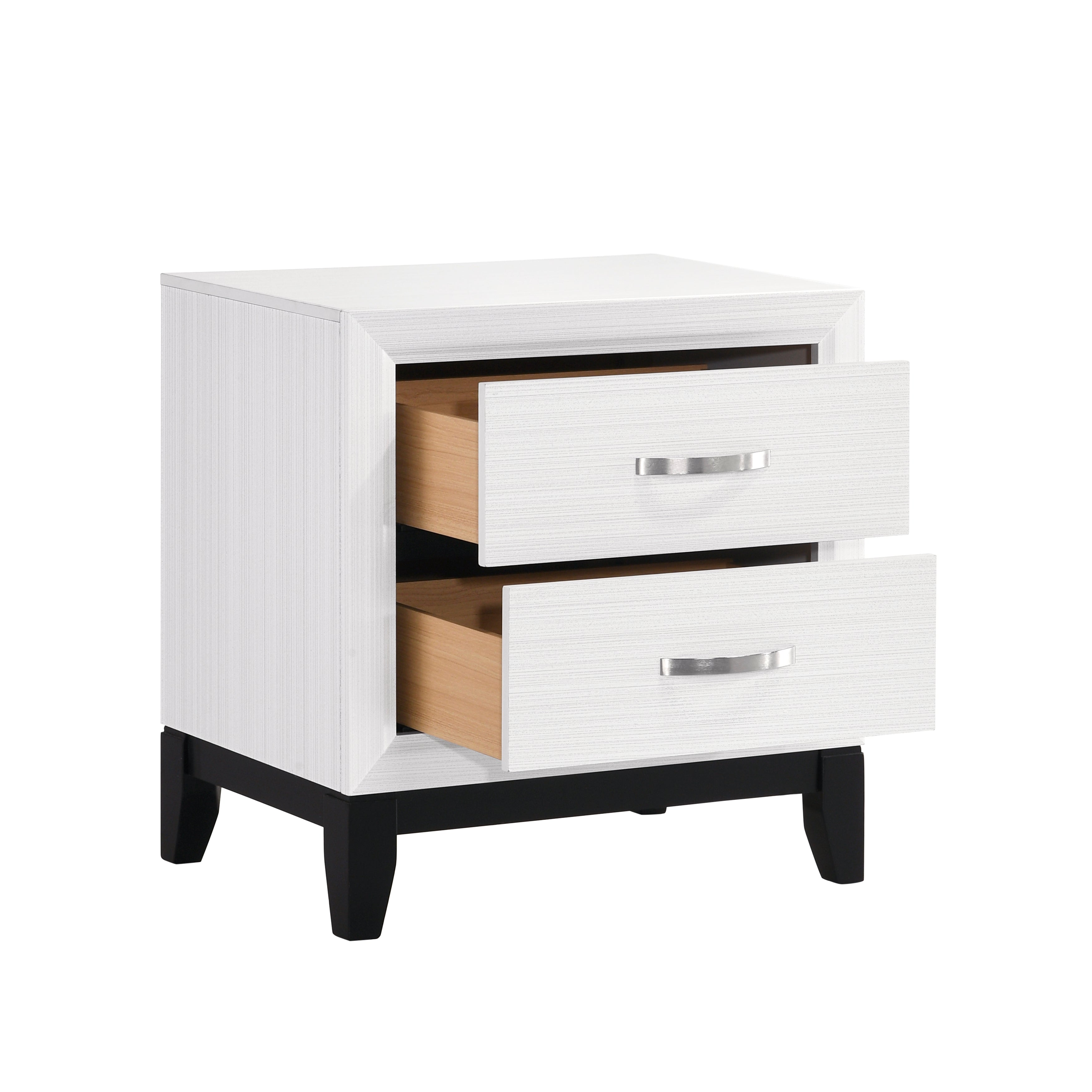 1645 Contemporary White 4‑Pc Bedroom Set