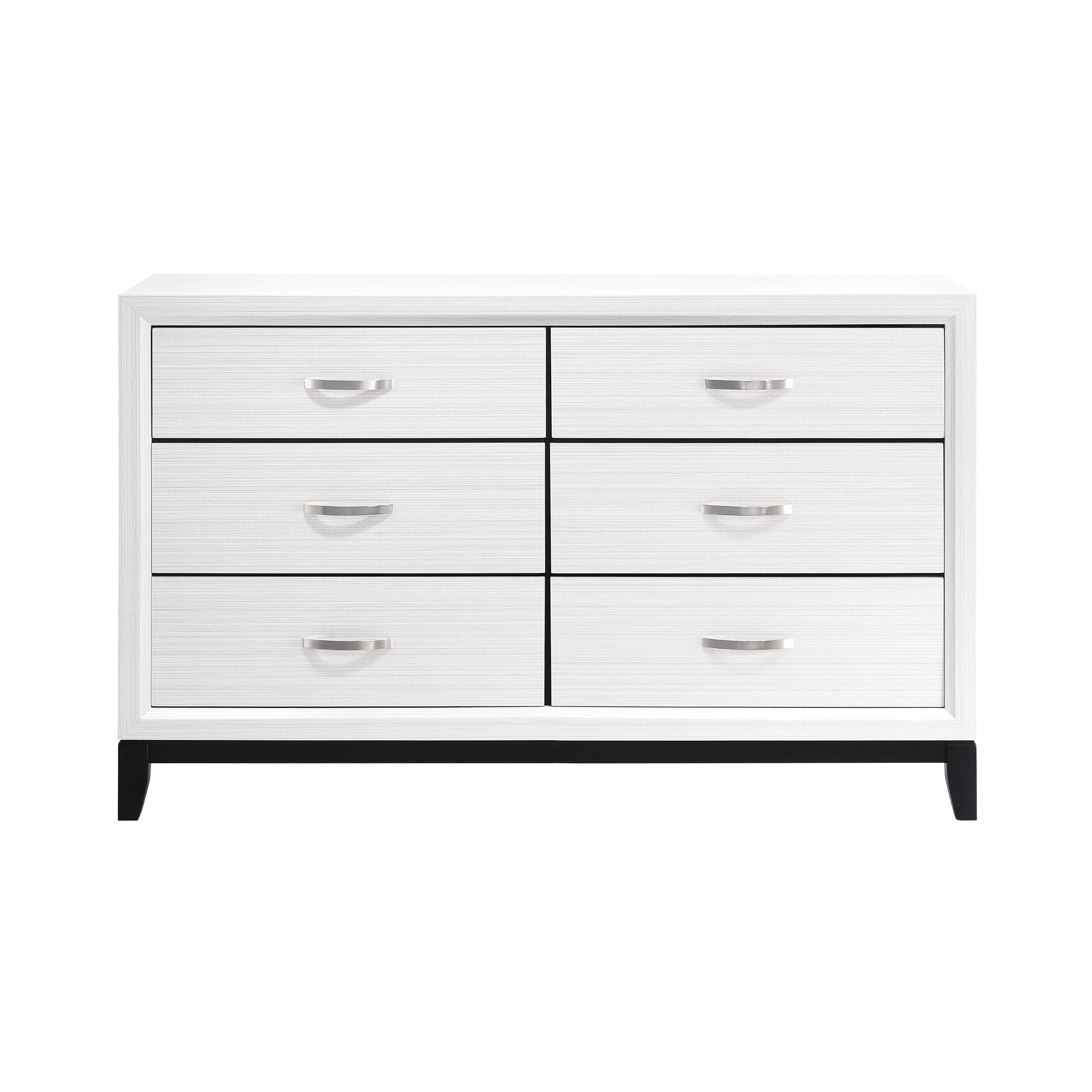 1645 Contemporary White 4‑Pc Bedroom Set