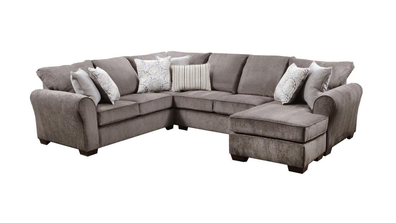 1657 Harlow Ash sectional by Simmons