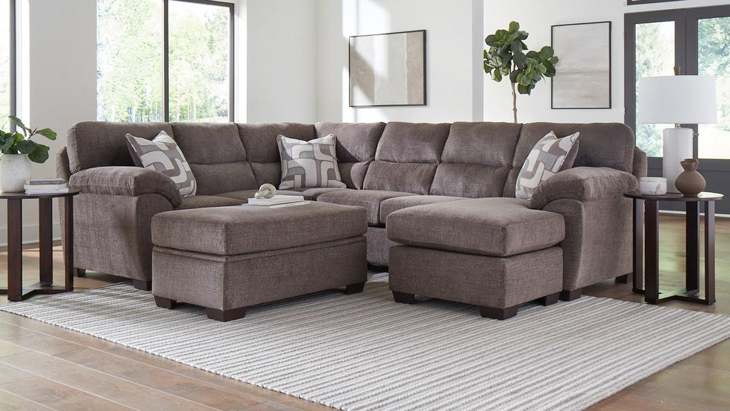 1700 Cymbal Nutmeg sectional by Simmons