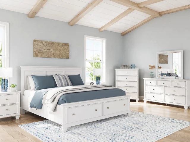 Ashley Fortman B680 5pc bedroom set White