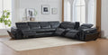 S681 Modern Power Recliner Sectional - Black or Grey
