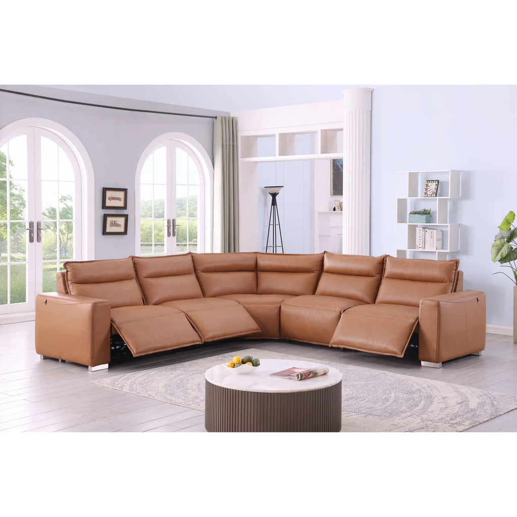 S2025 Innova Recliner Sectional - Camel, Beige or grey