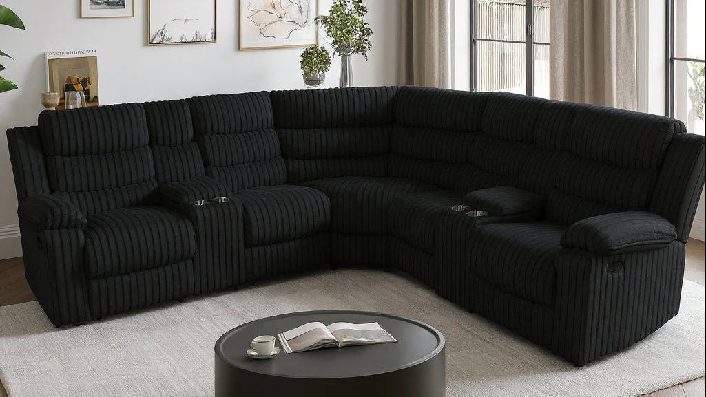 S3672 Calantha Power Reclining Sectional - Grey, Black or Cream