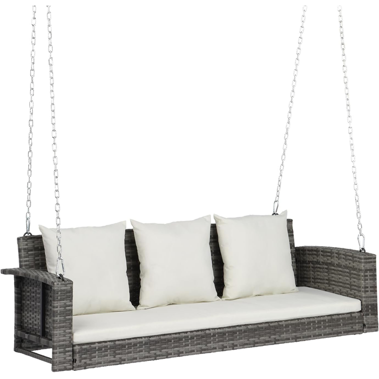 Rattan Swing Gray- 3 Seats