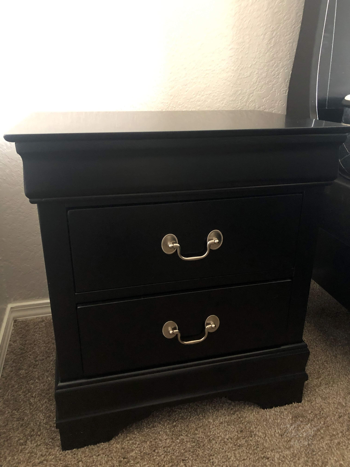 2147BK Black Sleigh Bedroom Set