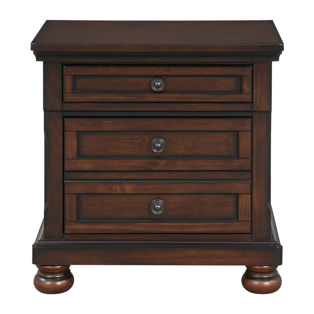 2159 Wire brushed Antique brown platform bedroom set
