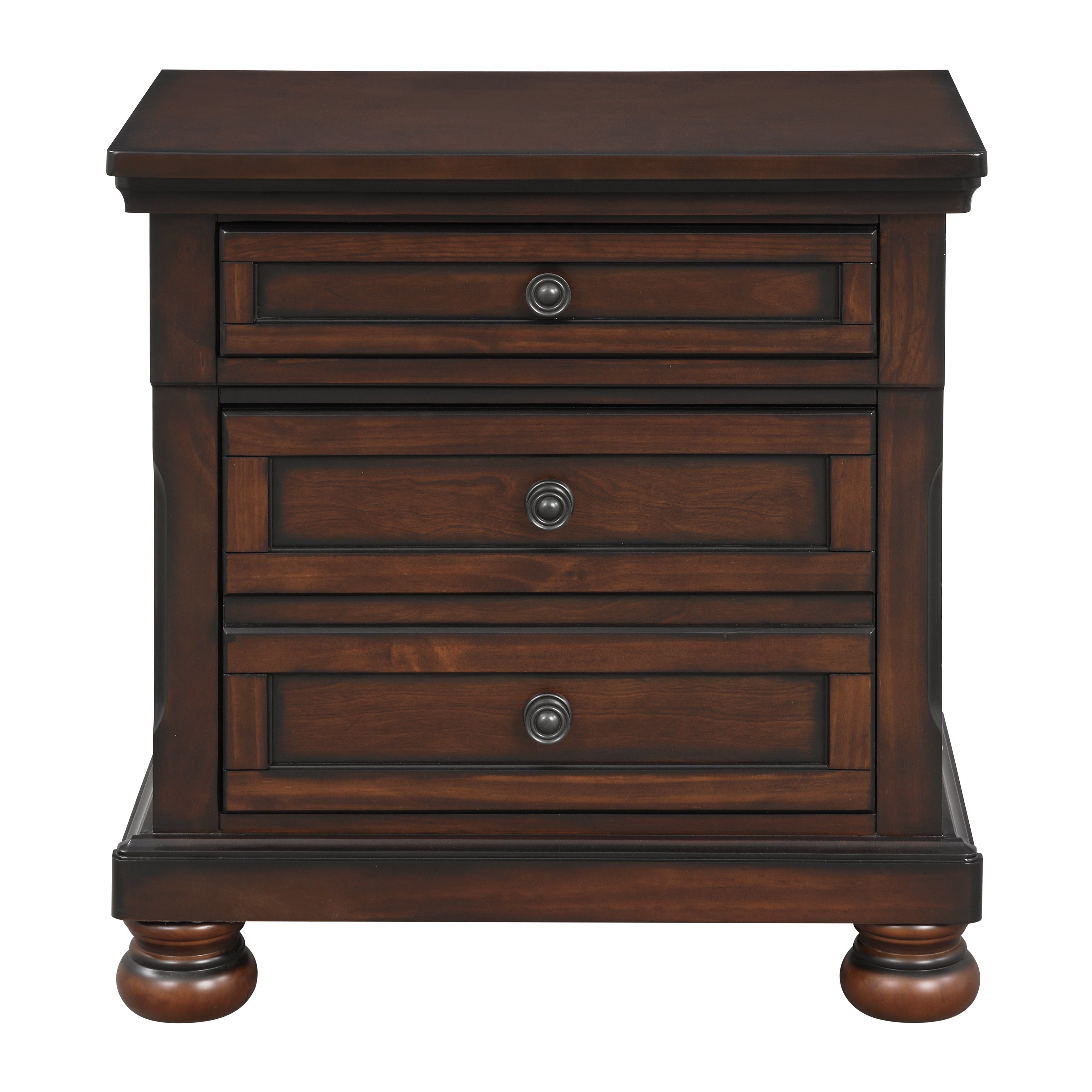 2159 Wire brushed Antique brown platform bedroom set