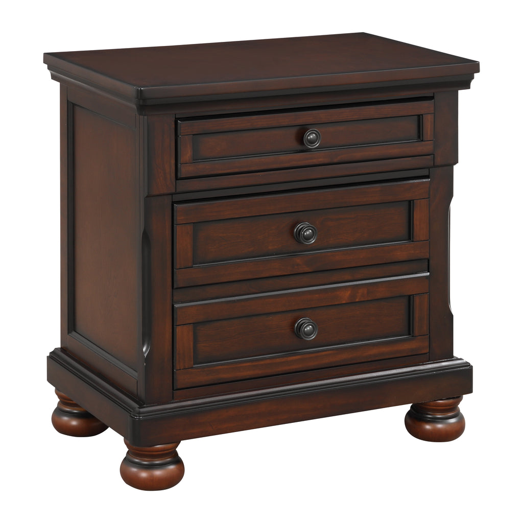 2159 Wire brushed Antique brown platform bedroom set