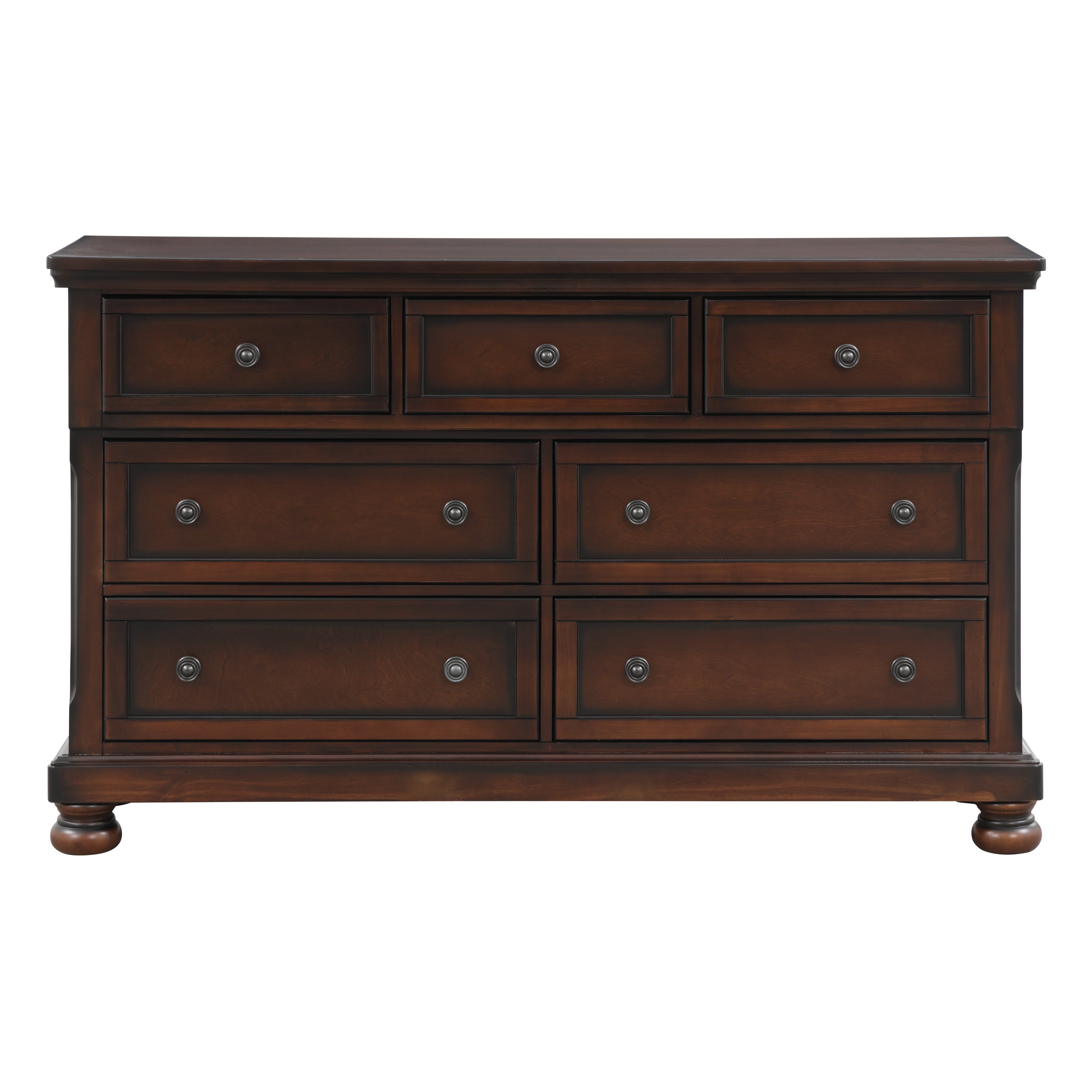 2159 Wire brushed Antique brown platform bedroom set