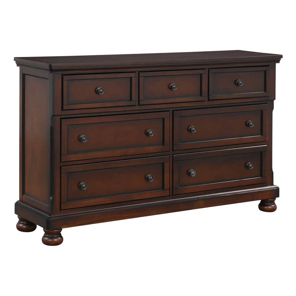 2159 Wire brushed Antique brown platform bedroom set