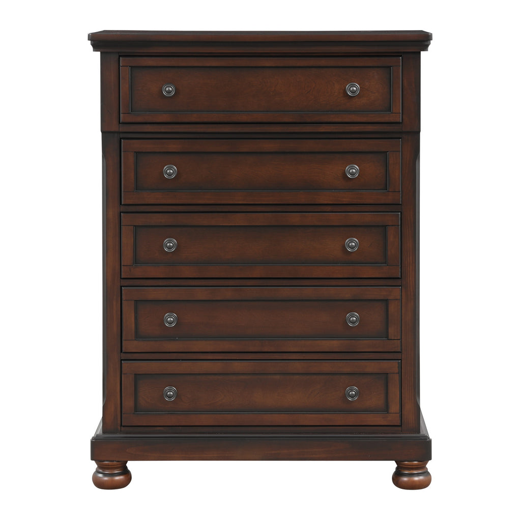 2159 Wire brushed Antique brown platform bedroom set
