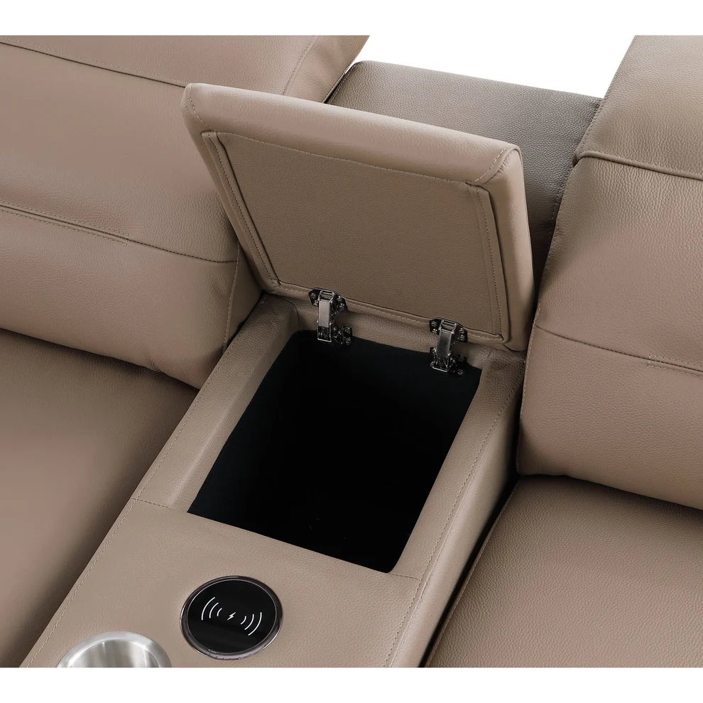 Nexus MI‑1260 Power Reclining Sectional Sofa - White, Light Blue or Brown