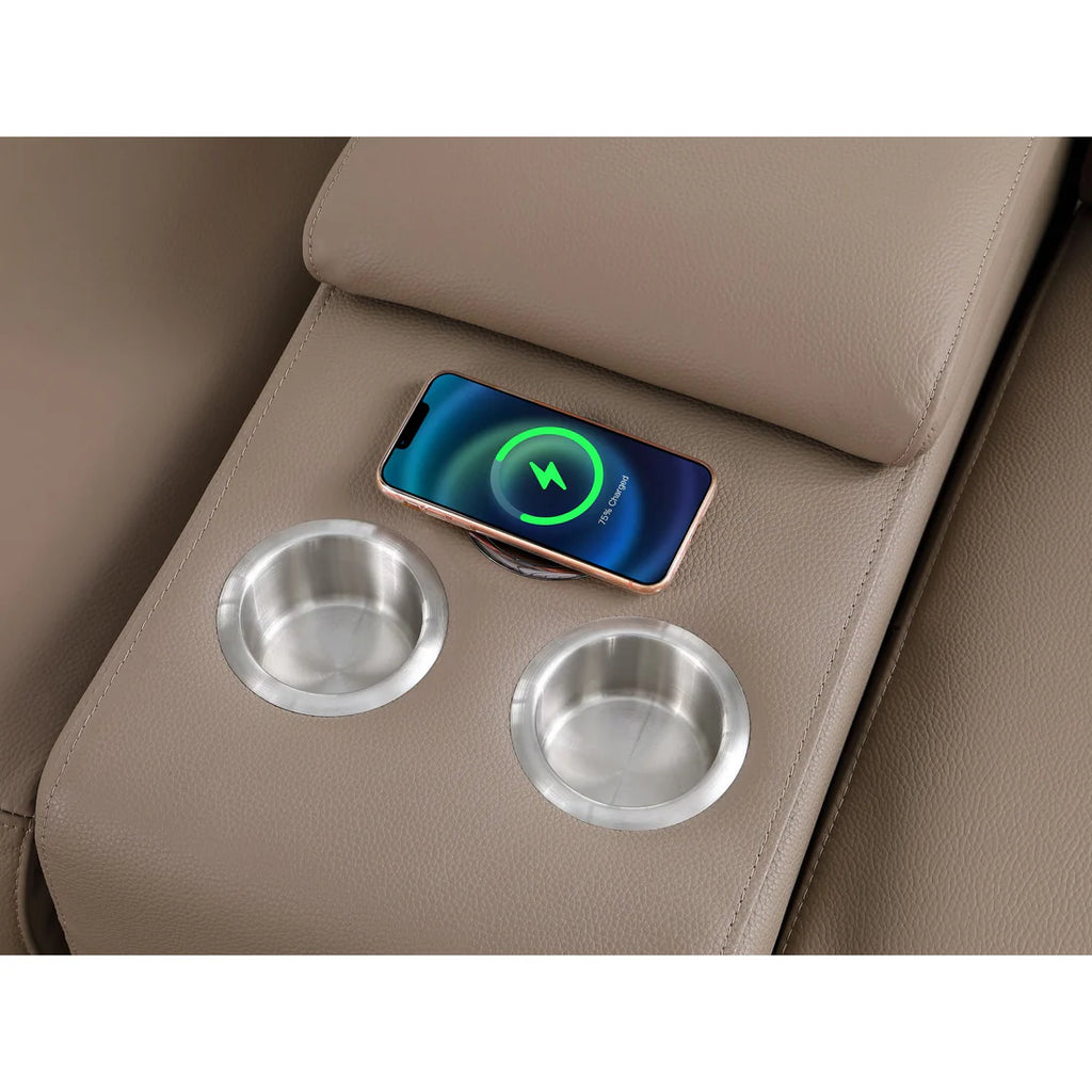 Nexus MI‑1260 Power Reclining Sectional Sofa - White, Light Blue or Brown