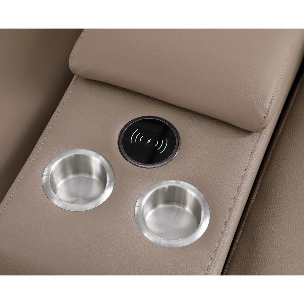 Nexus MI‑1260 Power Reclining Sectional Sofa - White, Light Blue or Brown