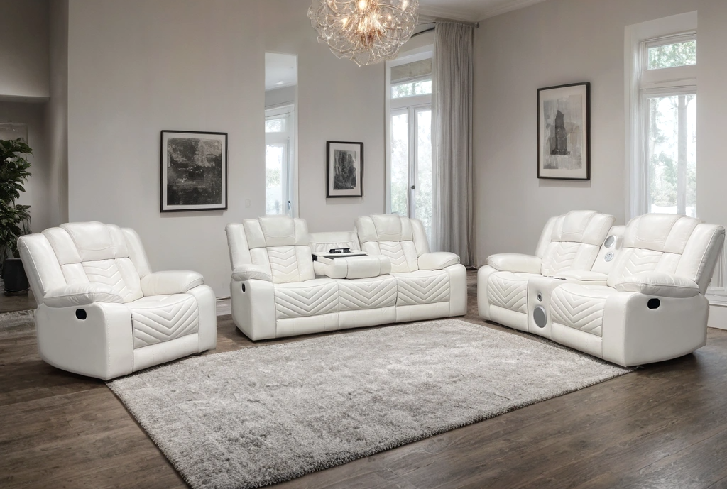 Ace White - 3PC Reclining Set