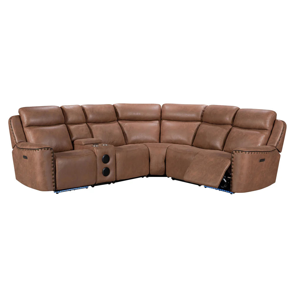 Romi S7900 Reclining Sectional Sofa - Grey or Brown