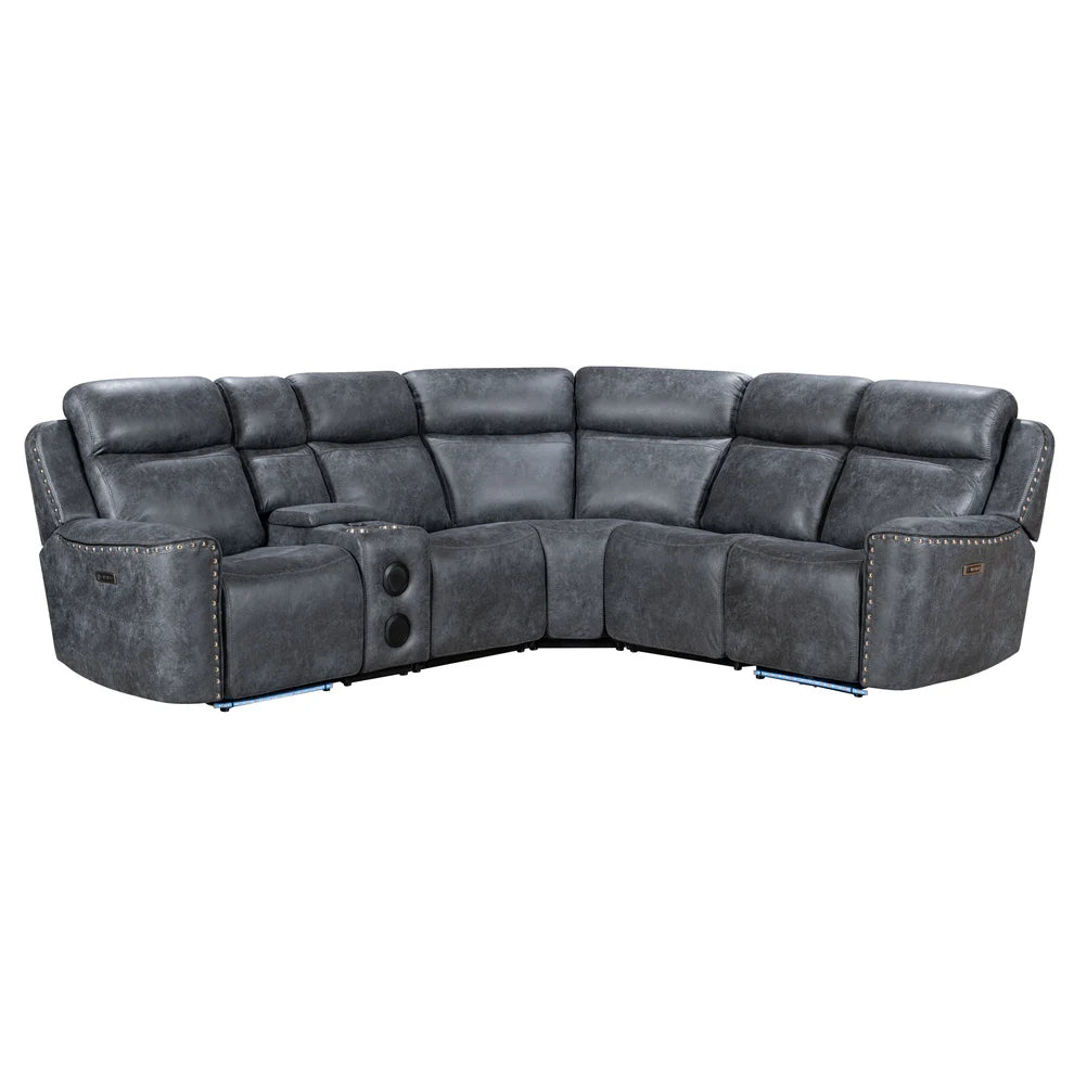 Romi S7900 Reclining Sectional Sofa - Grey or Brown