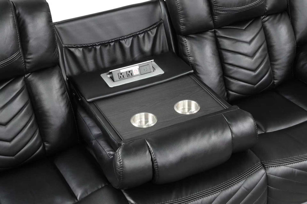 Ace Black - 3PC Reclining Set