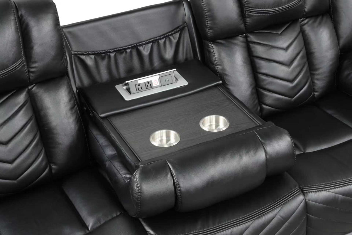 Ace Black - 3PC Reclining Set