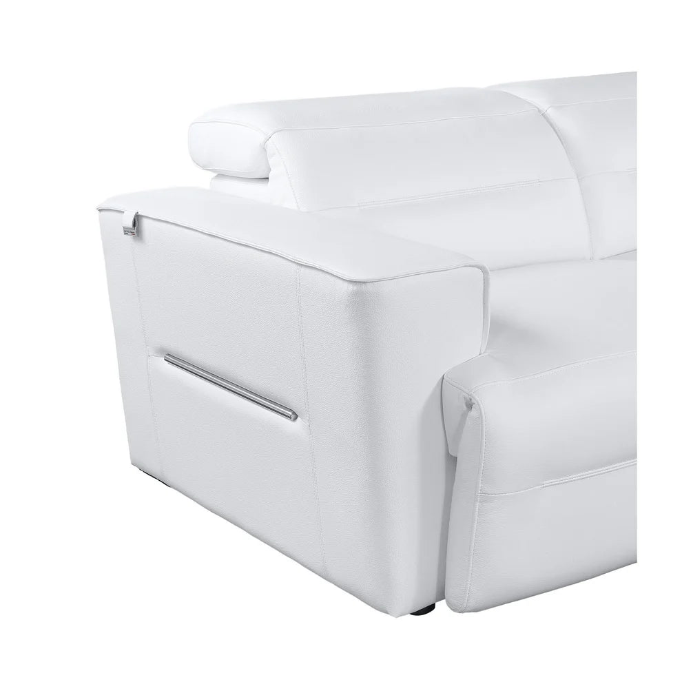 Nexus MI‑1260 Power Reclining Sectional Sofa - White, Light Blue or Brown