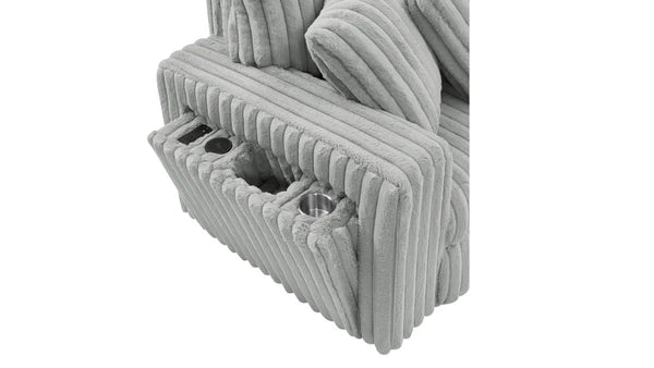 S3663 Rana Power Reclining Sectional Sofa with USB & Wireless Charging - Black or Grey