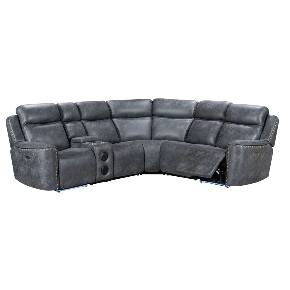 Romi S7900 Reclining Sectional Sofa - Grey or Brown