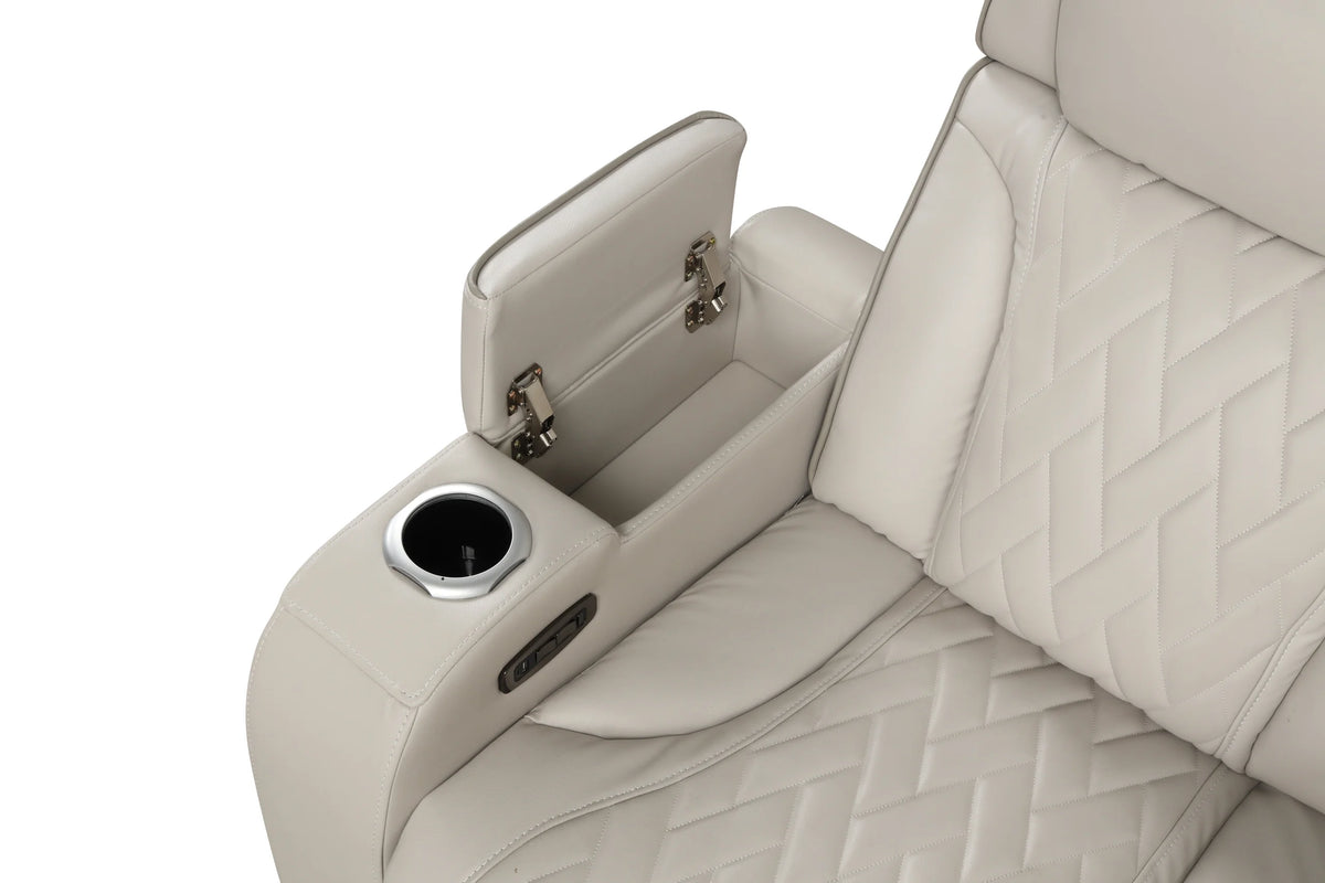 Spain Sand Power Reclining Sectional (Power Headrests) with LED