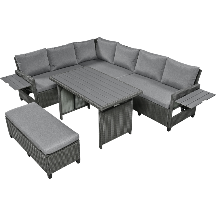 5-Piece Outdoor Patio Rattan Sofa Set