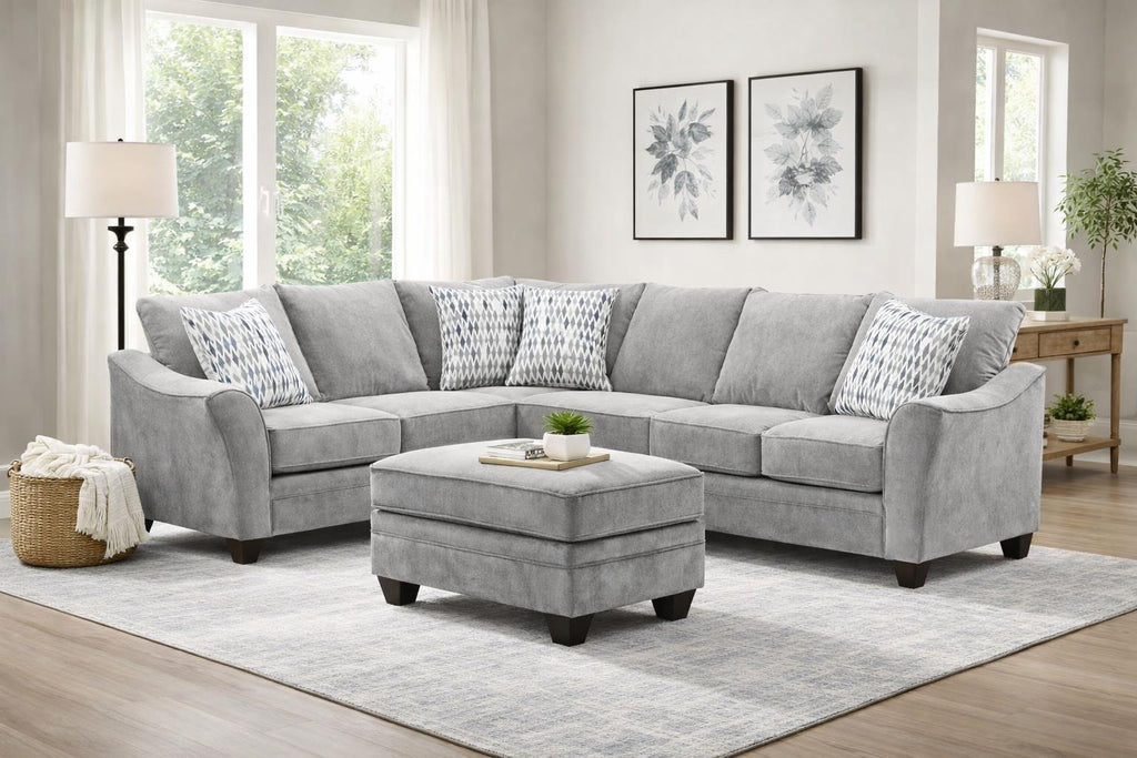 4800 Charity Platinum Sectional by Simmons