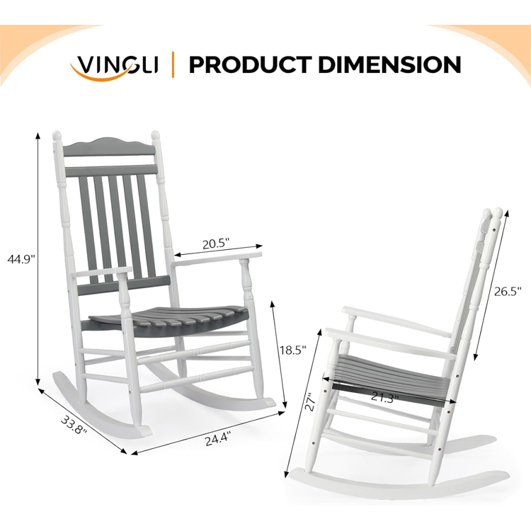 Wooden Outdoor Rocking Chair, multiple colors