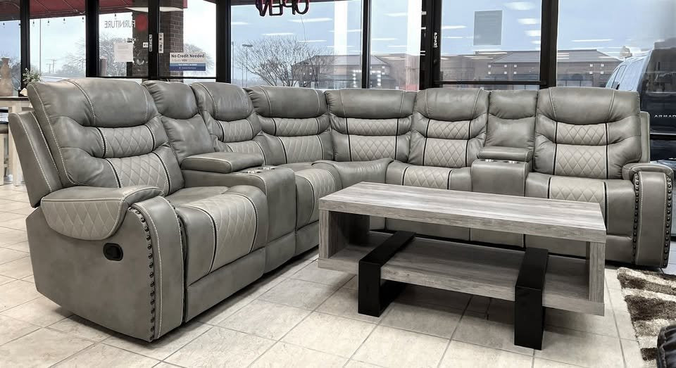 Jordan 1 Two tone grey Reclining Sectional