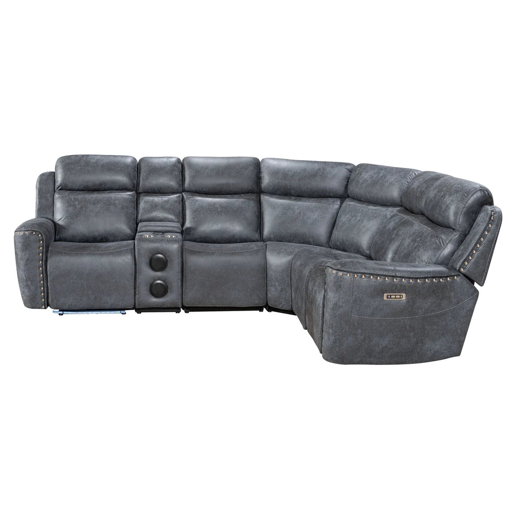 Romi S7900 Reclining Sectional Sofa - Grey or Brown