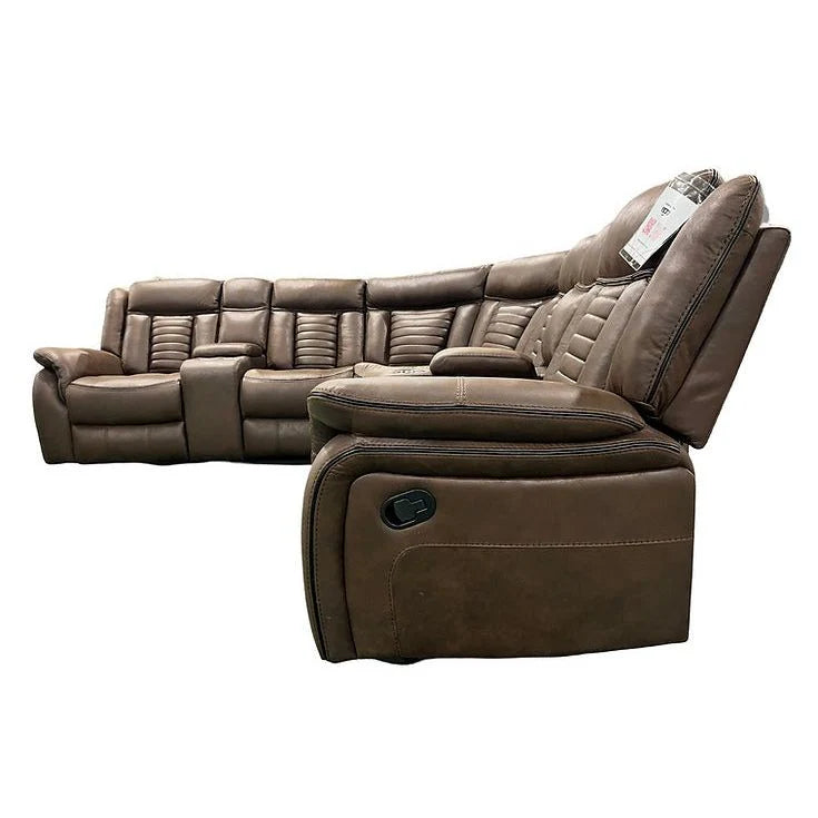 Samuel S4002 Power Reclining Sectional - Brown