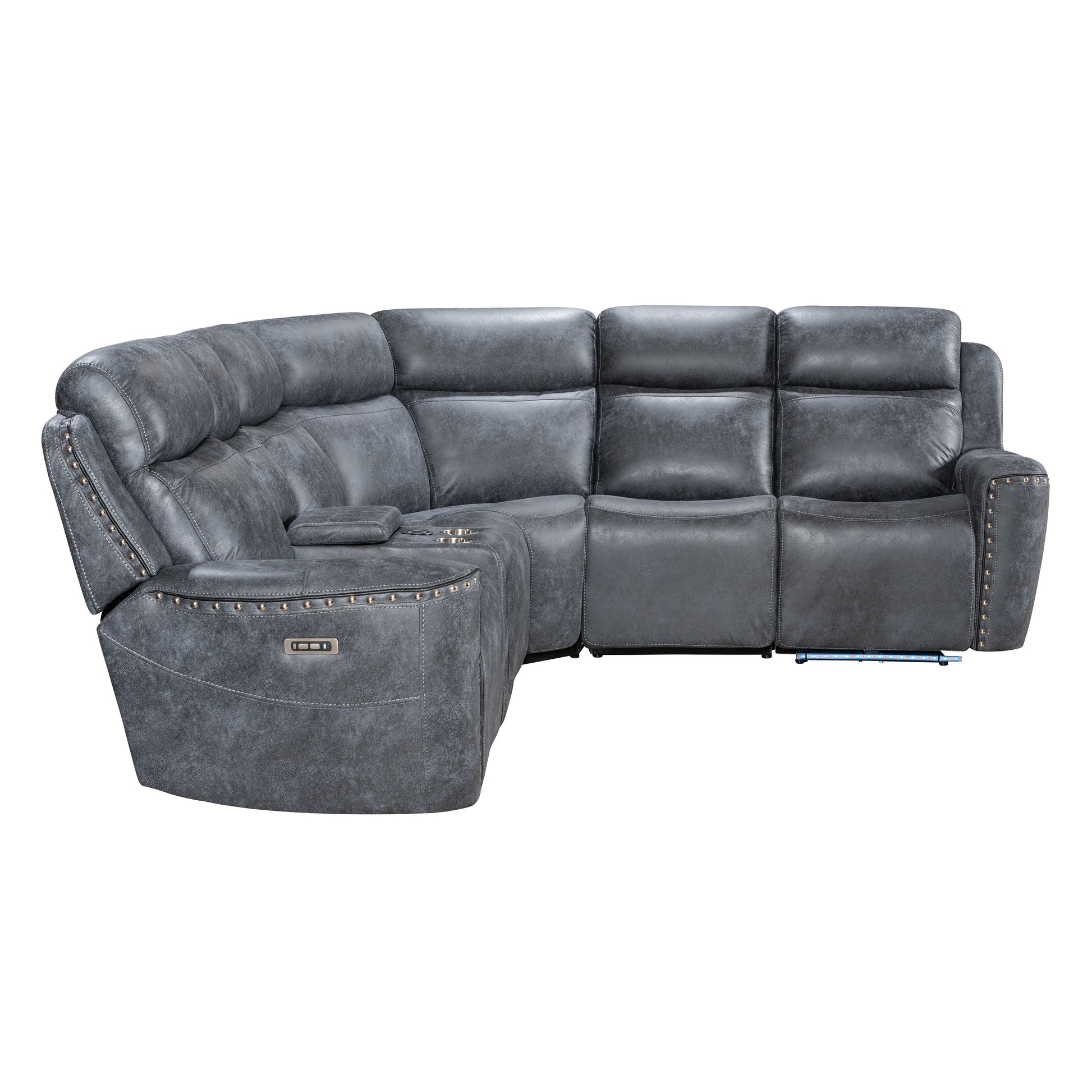 Romi S7900 Reclining Sectional Sofa - Grey or Brown