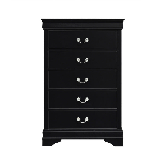 2147BK Black Sleigh Bedroom Set
