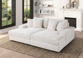 5600 Plush beige corduroy Chaise Lounge