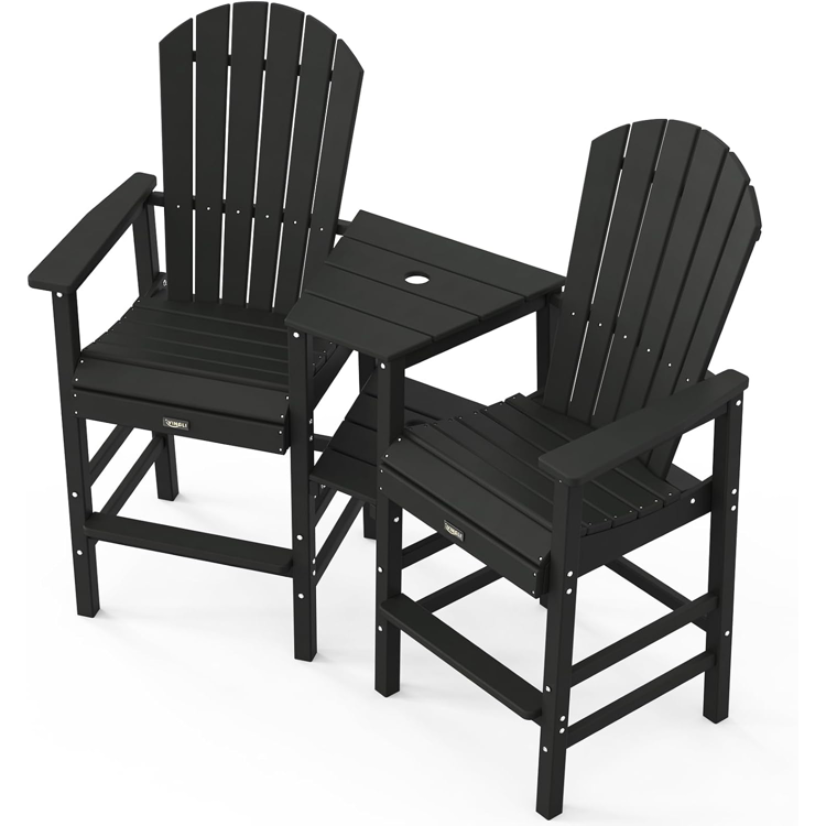 Tall Adirondack Chairs Set of 2 Black