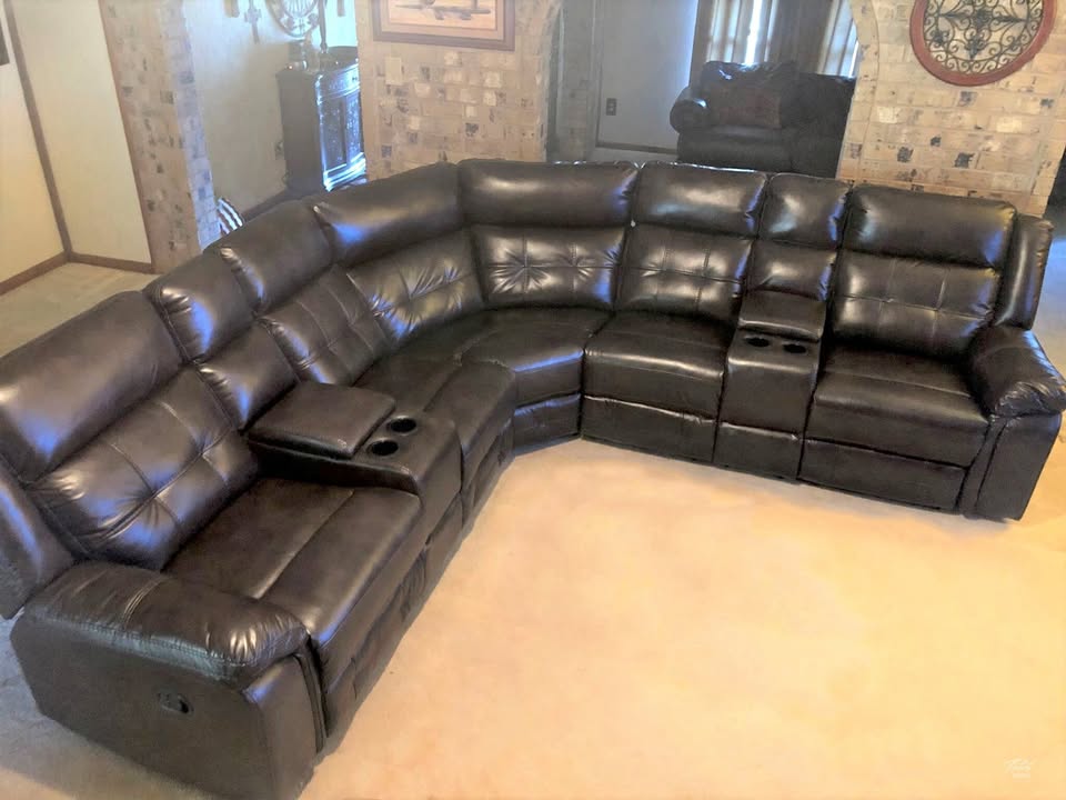 Jacob 2 Brown Modern Reclining Sectional Sofa