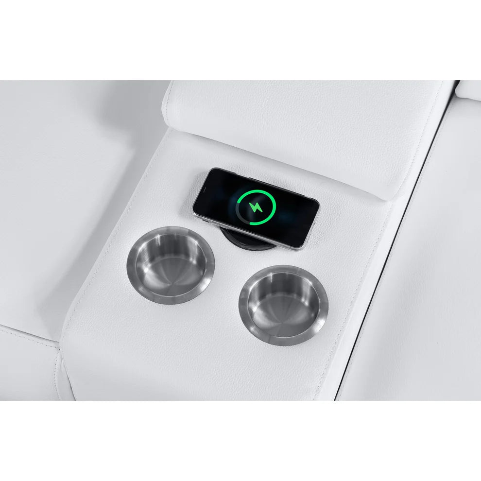 Nexus MI‑1260 Power Reclining Sectional Sofa - White, Light Blue or Brown