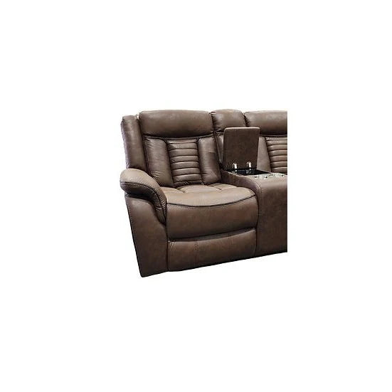 Samuel S4002 Power Reclining Sectional - Brown