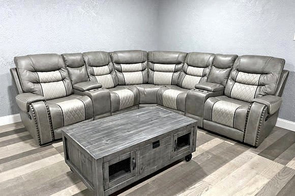 Jordan 1 Two tone grey Reclining Sectional